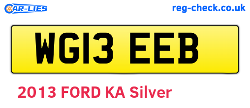 WG13EEB are the vehicle registration plates.