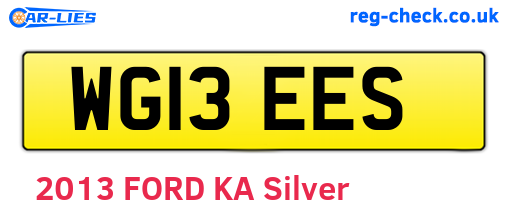 WG13EES are the vehicle registration plates.