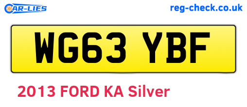 WG63YBF are the vehicle registration plates.
