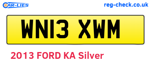 WN13XWM are the vehicle registration plates.