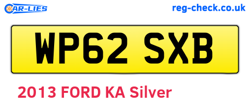 WP62SXB are the vehicle registration plates.