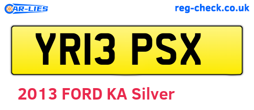 YR13PSX are the vehicle registration plates.
