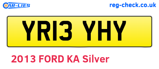 YR13YHY are the vehicle registration plates.