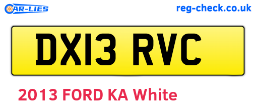 DX13RVC are the vehicle registration plates.
