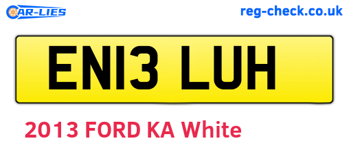 EN13LUH are the vehicle registration plates.