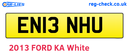 EN13NHU are the vehicle registration plates.