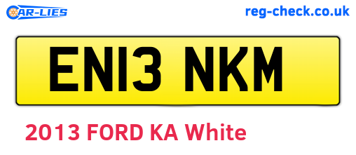 EN13NKM are the vehicle registration plates.