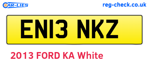 EN13NKZ are the vehicle registration plates.