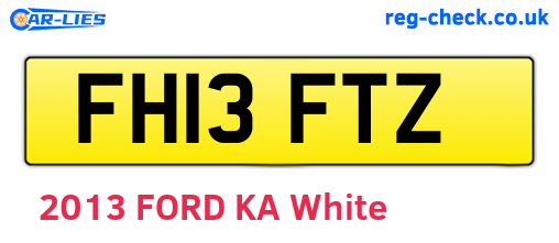 FH13FTZ are the vehicle registration plates.