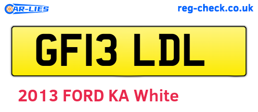 GF13LDL are the vehicle registration plates.
