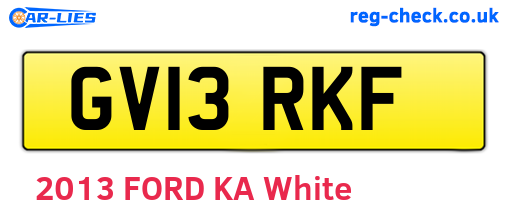 GV13RKF are the vehicle registration plates.