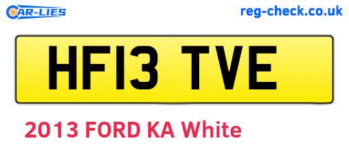 HF13TVE are the vehicle registration plates.
