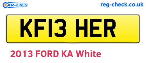 KF13HER are the vehicle registration plates.