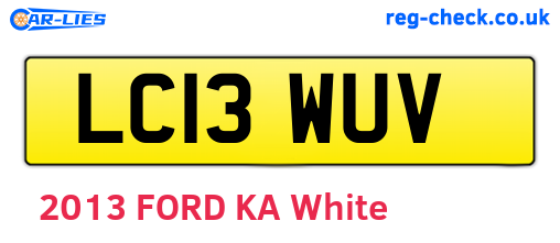 LC13WUV are the vehicle registration plates.