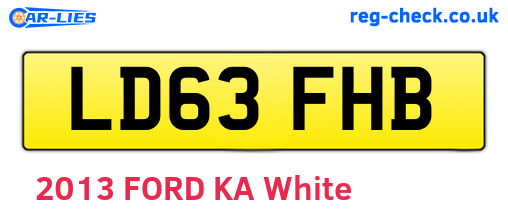 LD63FHB are the vehicle registration plates.