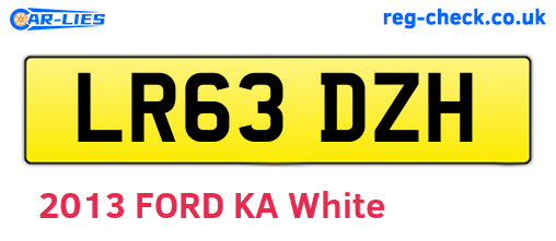 LR63DZH are the vehicle registration plates.