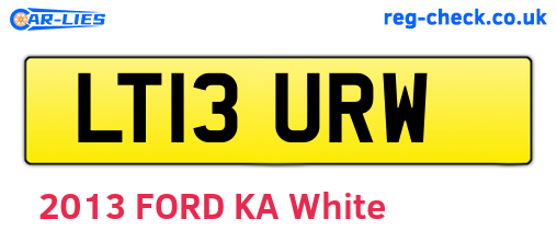 LT13URW are the vehicle registration plates.