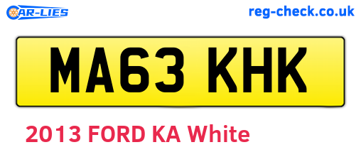 MA63KHK are the vehicle registration plates.