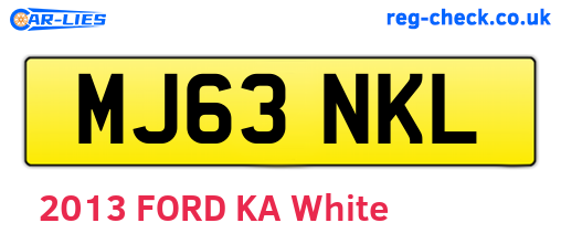 MJ63NKL are the vehicle registration plates.