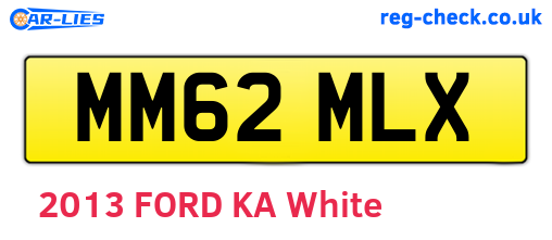 MM62MLX are the vehicle registration plates.