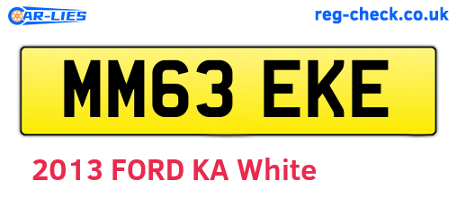MM63EKE are the vehicle registration plates.