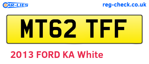 MT62TFF are the vehicle registration plates.