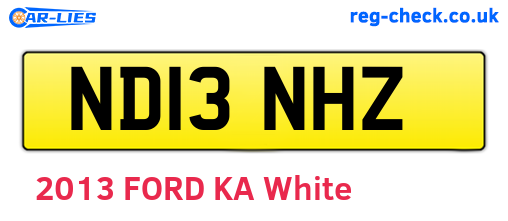 ND13NHZ are the vehicle registration plates.