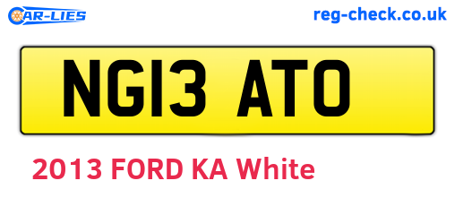 NG13ATO are the vehicle registration plates.
