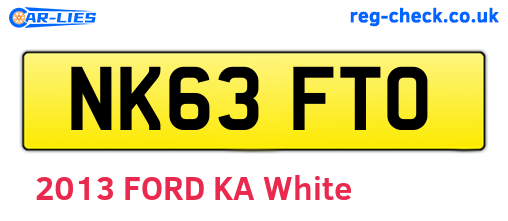 NK63FTO are the vehicle registration plates.
