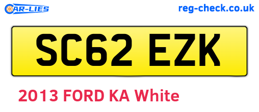 SC62EZK are the vehicle registration plates.