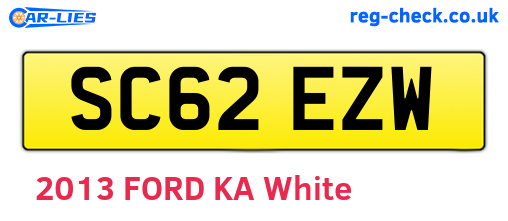 SC62EZW are the vehicle registration plates.