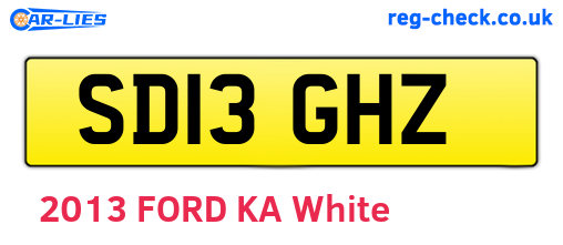 SD13GHZ are the vehicle registration plates.