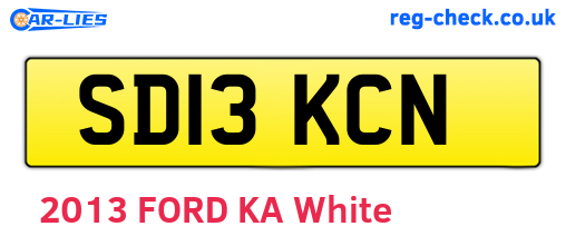 SD13KCN are the vehicle registration plates.