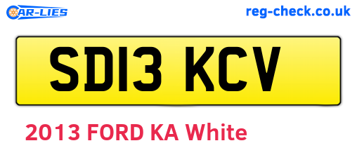 SD13KCV are the vehicle registration plates.