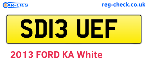 SD13UEF are the vehicle registration plates.