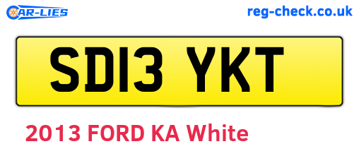 SD13YKT are the vehicle registration plates.