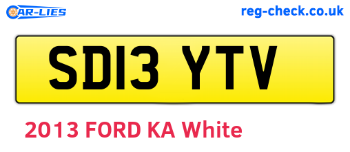 SD13YTV are the vehicle registration plates.