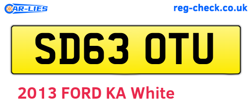 SD63OTU are the vehicle registration plates.