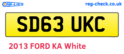 SD63UKC are the vehicle registration plates.