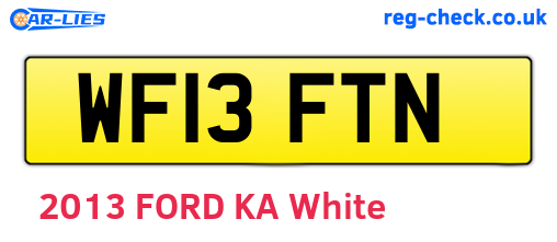WF13FTN are the vehicle registration plates.