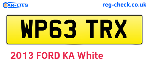 WP63TRX are the vehicle registration plates.