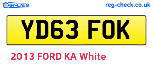 YD63FOK are the vehicle registration plates.