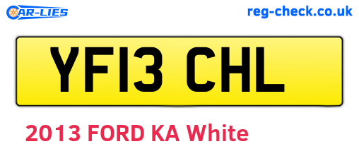 YF13CHL are the vehicle registration plates.