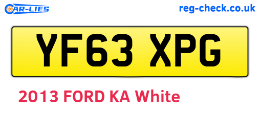 YF63XPG are the vehicle registration plates.