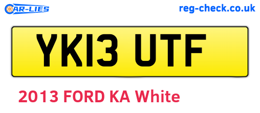 YK13UTF are the vehicle registration plates.