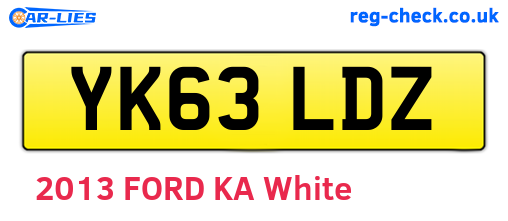 YK63LDZ are the vehicle registration plates.