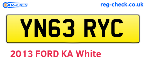 YN63RYC are the vehicle registration plates.