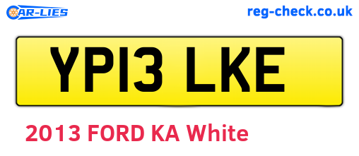 YP13LKE are the vehicle registration plates.
