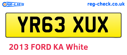 YR63XUX are the vehicle registration plates.