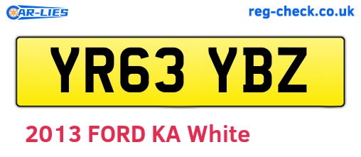 YR63YBZ are the vehicle registration plates.
